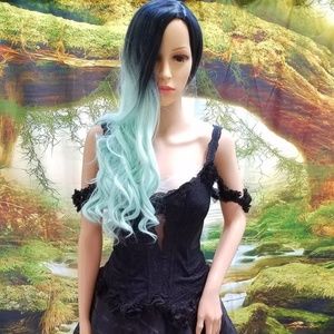 GWENDOLYN Black Organza Plaid Corset Wedding Gown